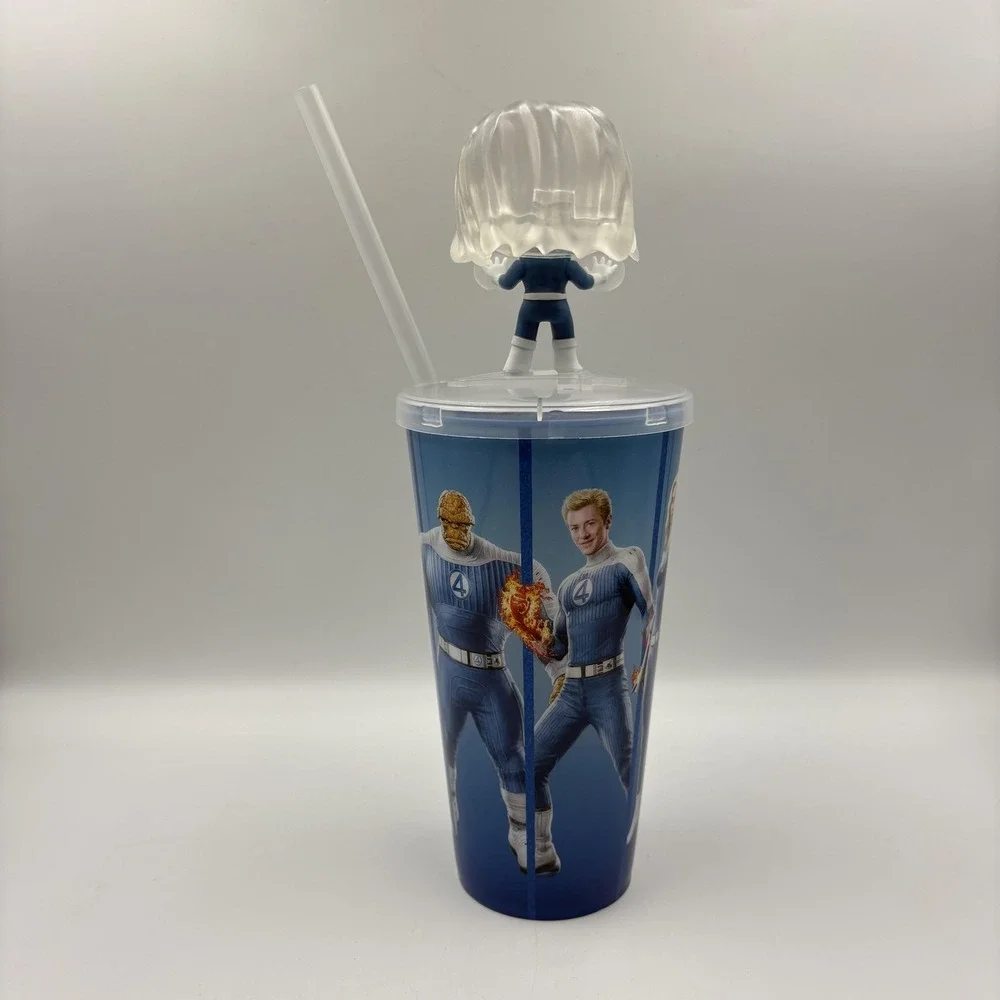 Marvel‎ Fantastic 4 Invisible Woman Movie Cup 32oz Straw Figure Topper